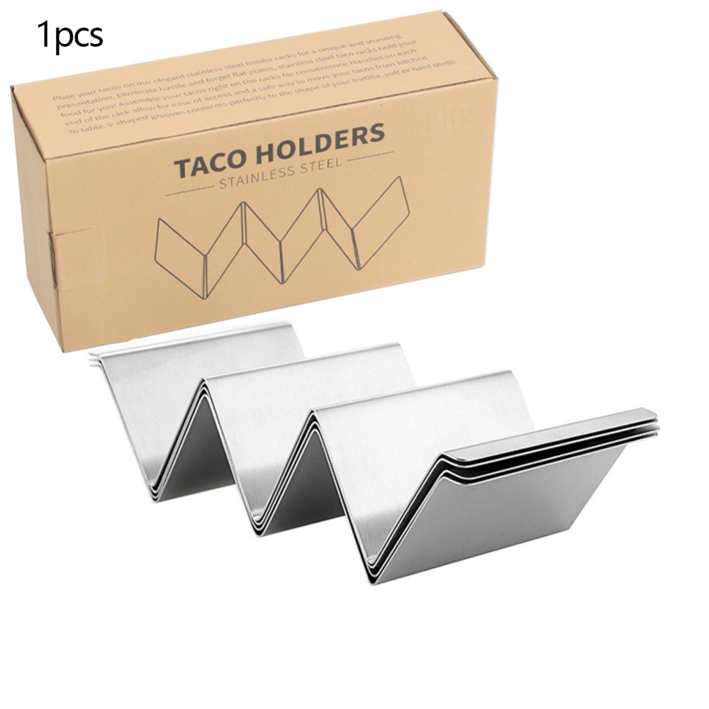 Taco Rack Stainless Steel Holder Stand Kitchen Cooking Accessories Two-piece suit (with border)