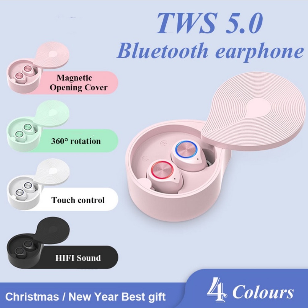 TW70 Earphones Bluetooth 5.0 TWS Wireless Headphones Earphone HIFI Stereo Sports Handsfree Gaming Headset white - Image 4