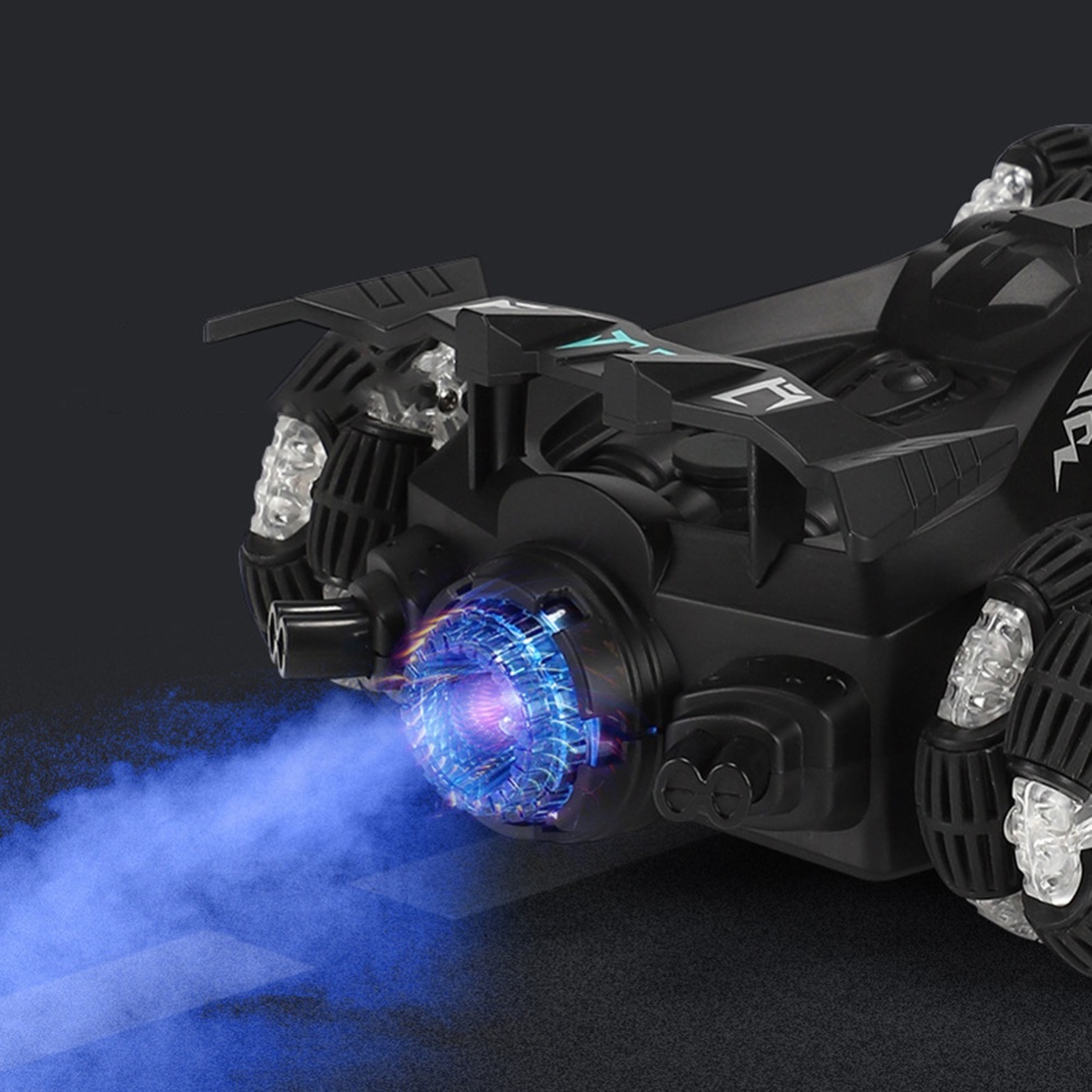 Remote Control Spray Racing Car Electric Stunt Drift Kids Toy Black - Image 2