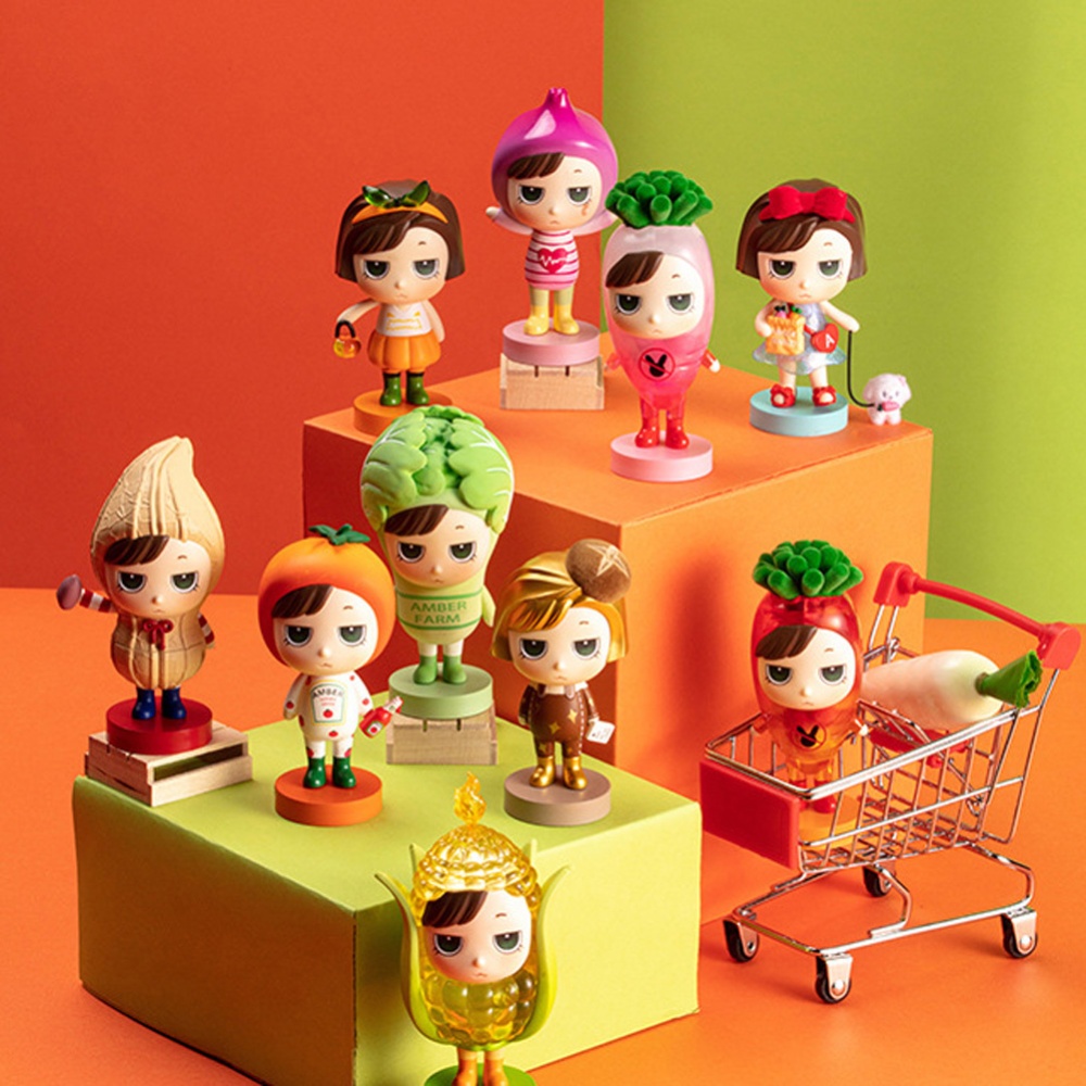 8pcs/set Little Amber Farmer Series Blind Box Trend Garage Kit Toy Cute Doll 8pcs / set