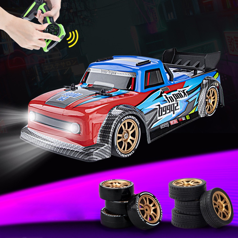 Pickup Remote Control Car 4-channel Spray Drift High Speed Off-road Vehicle Children Stunt Toy Red - Image 2