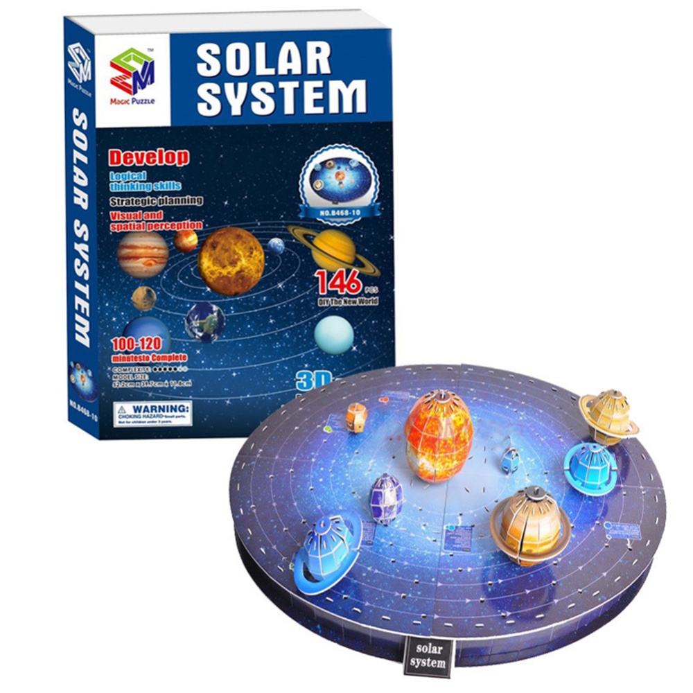 Paper 3D Planet Puzzles Interactive Creative Space Eight Planetary Satellite Diy Assembly Model Handmade Crafts Jigsaw Toys - Image 2