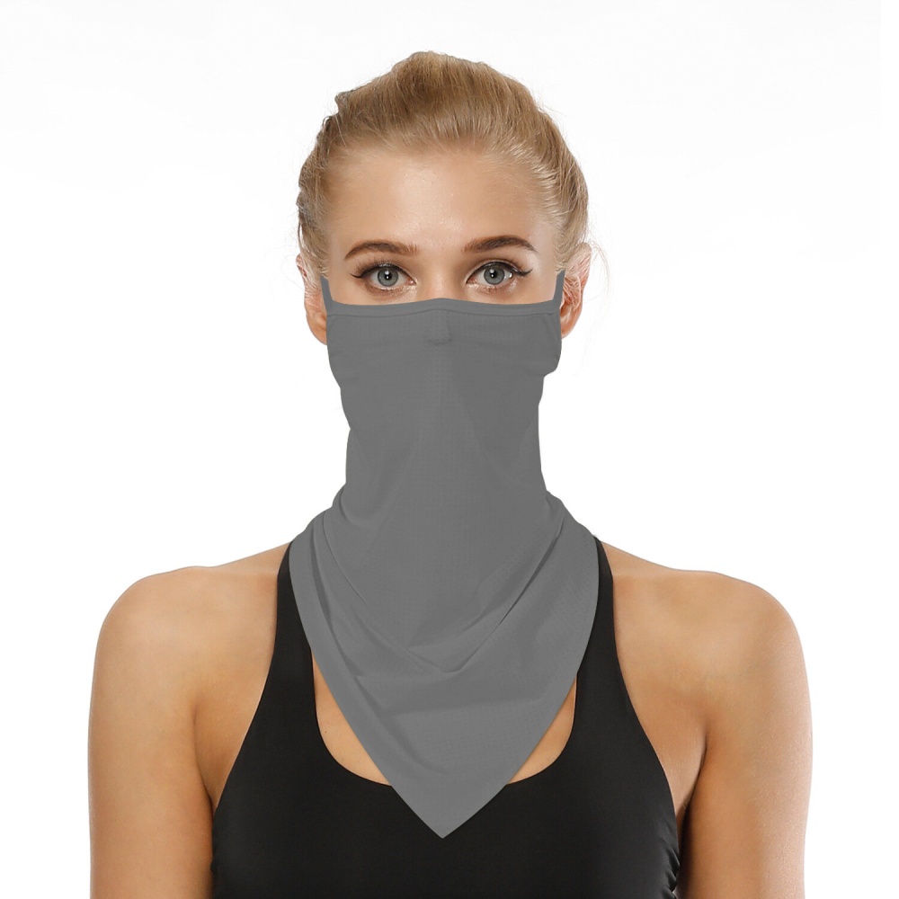 Polyester Breathable Face Cover Headscarf Windproof Dustproof Neck Gaiter UV Protection Motorcycling Fishing Face Scarf - Black - Image 2