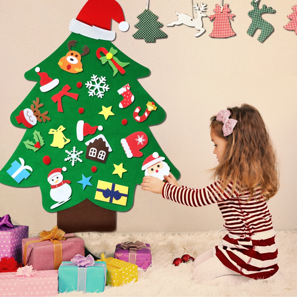 SAFETYON DIY Felt  Tree With 37PCS Ornaments - Image 2