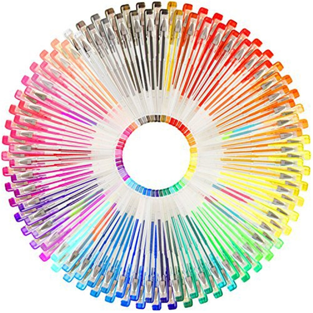 48/100 Colours Set Gel Pens Art Books Markers Glitter Neon Metallic Art Pens - 48pcs - Image 2