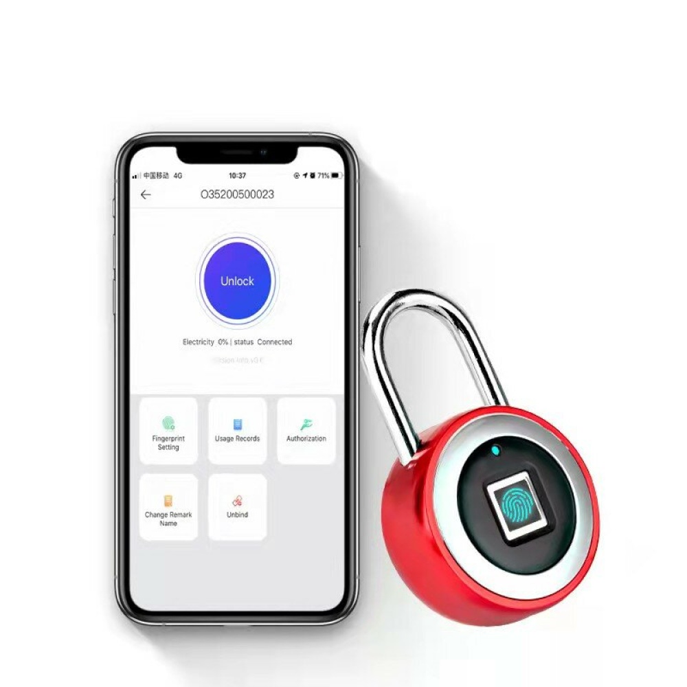 Smart Fingerprint Door Lock Padlock USB Charging Waterproof Anti Theft APP bluetooth Remote Keyless For Cabinet Luggage Dormitory 0.5 Second Unlock - - Image 2