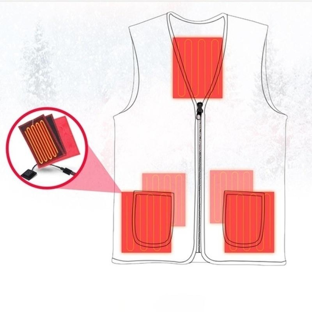 Men Women Elderly People USB Charging Smart Heating Vest Indoor Outdoor Winter Warmth Cold-proof Vest - 3XL - Image 2