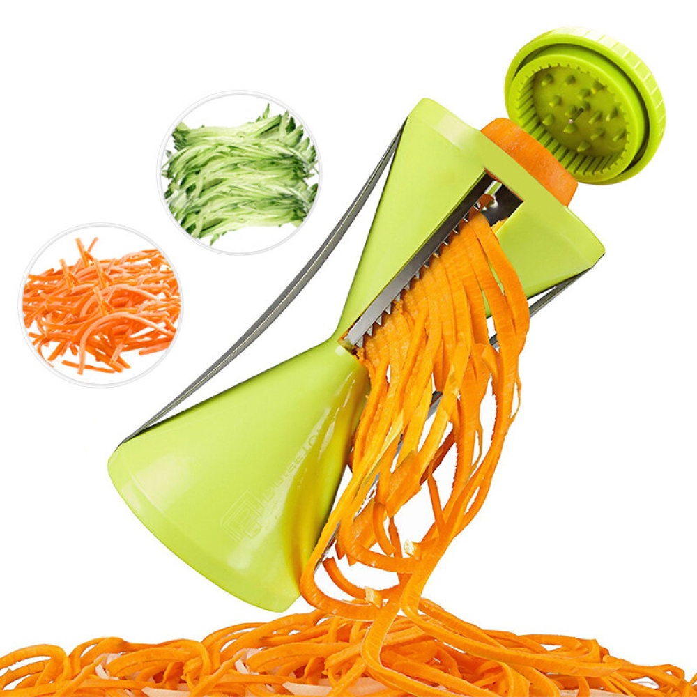 Vegetable Spiral Slicer Peeler Redesigned Handle With Stainless Steel 4 Blade Veggie Julienne Slicer Cutter Fruit Slicer Julienne Peeler