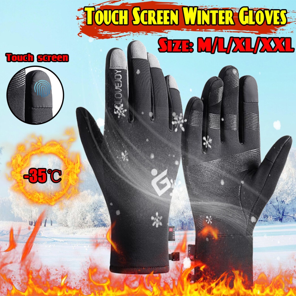 Winter Warm Touch Screen Thermal Gloves Ski Snow Snowboard Cycling Waterproof Winter Gloves - M - Image 2