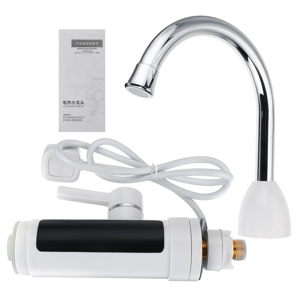 3000W 220V Electric Faucet Instant Tap Heater Rapid Heat Hot Water Kitchen - Image 2