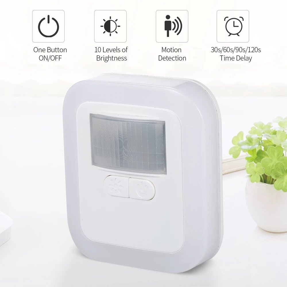 2.4W Light Control 10 Gears Dimming Delay Human Body Intelligent Induction Sound and Light Remote Control Energy Saving Brightness Night Light Bedroo - Image 2