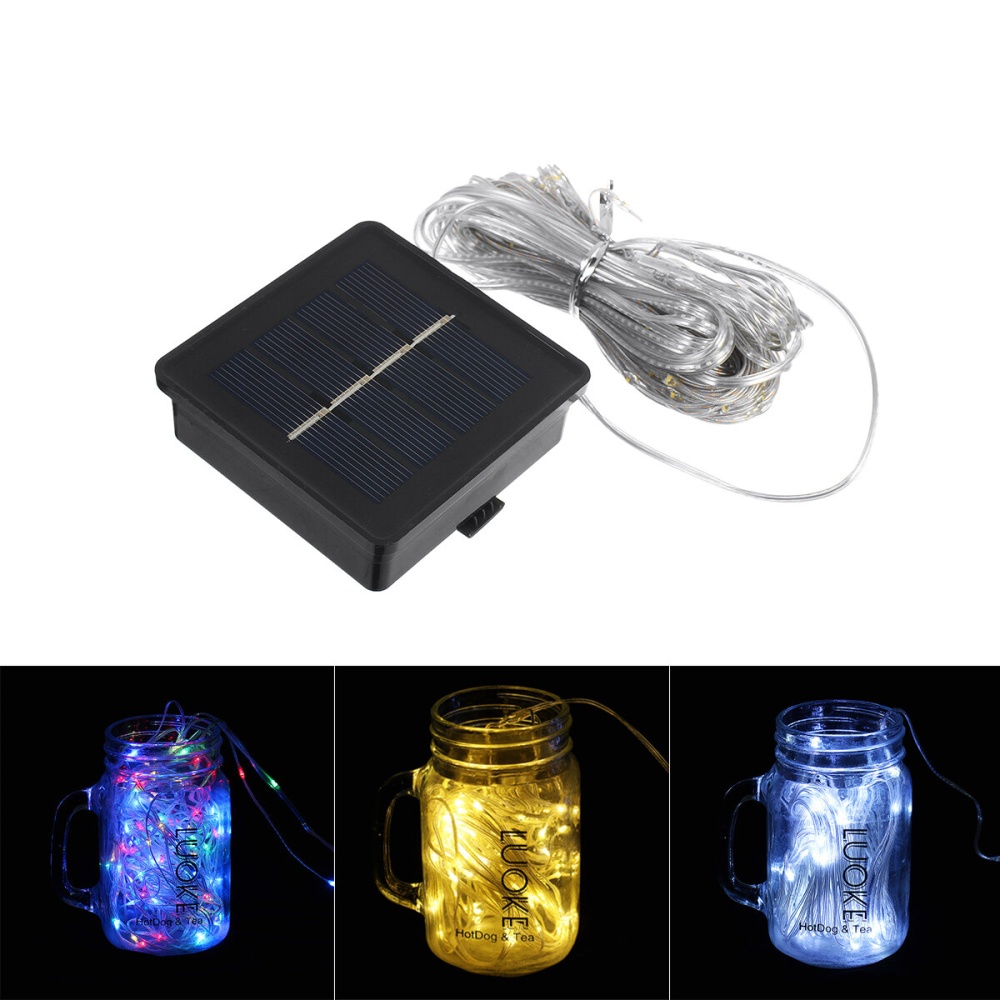 104PCS LED 8 Mode Solar Charging Solar LED String Light for Sun Umbrella Garden - White light - Image 2