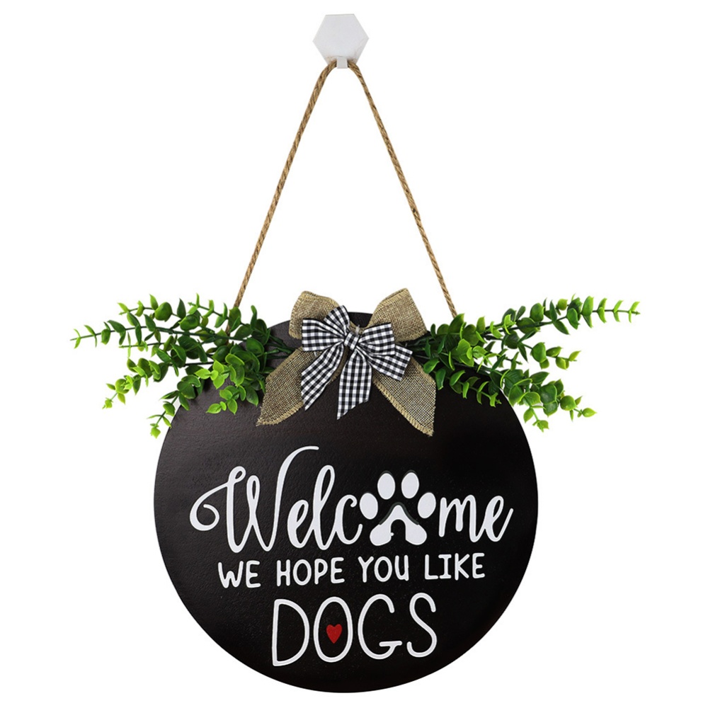 Wooden Welcome Sign Country Style Household Decorative Ornaments Door Pendant JM00794_dog