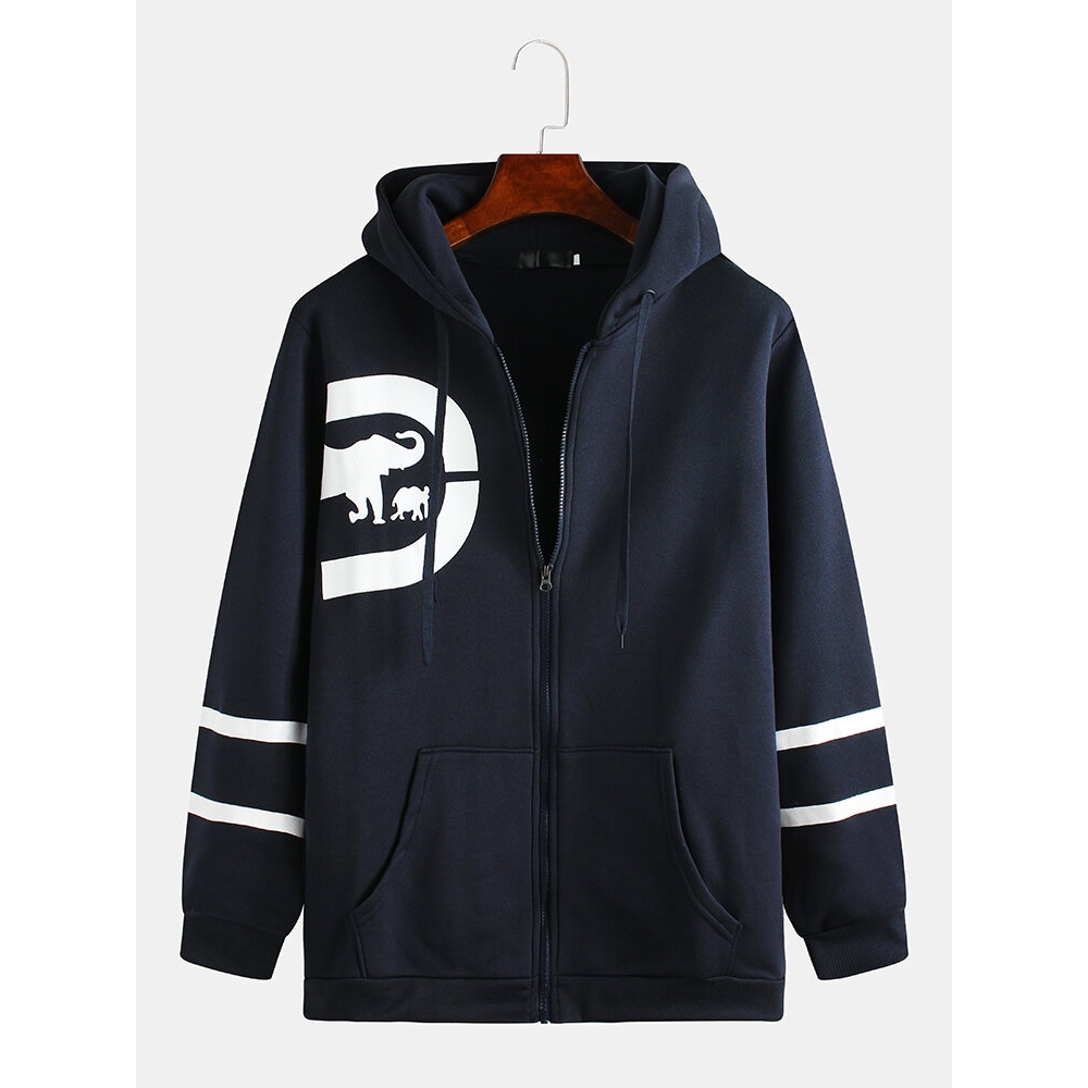 Mens Fashion Abstrct Printed Breathable Turn Down Collar Shi - S Black