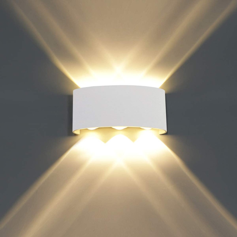 Waterproof 2-8W LED Wall Light Up Down Lighting Sconce Lamp Indoor Outdoor IP65 - White 2W - Image 2