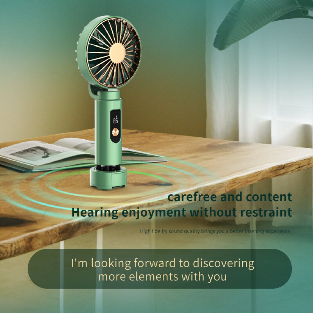 X03 3 in 1 Mini Wireless Speaker with Cooling Fan Bone Conduction Rechargeable Three Speeds Handheld - Green - Image 2