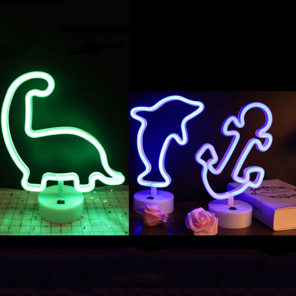 Upgrade Neon Night Light Rabbit Vibrato Anchor Bigmouth Bird Creative Night Light Spot - 1 - Image 2