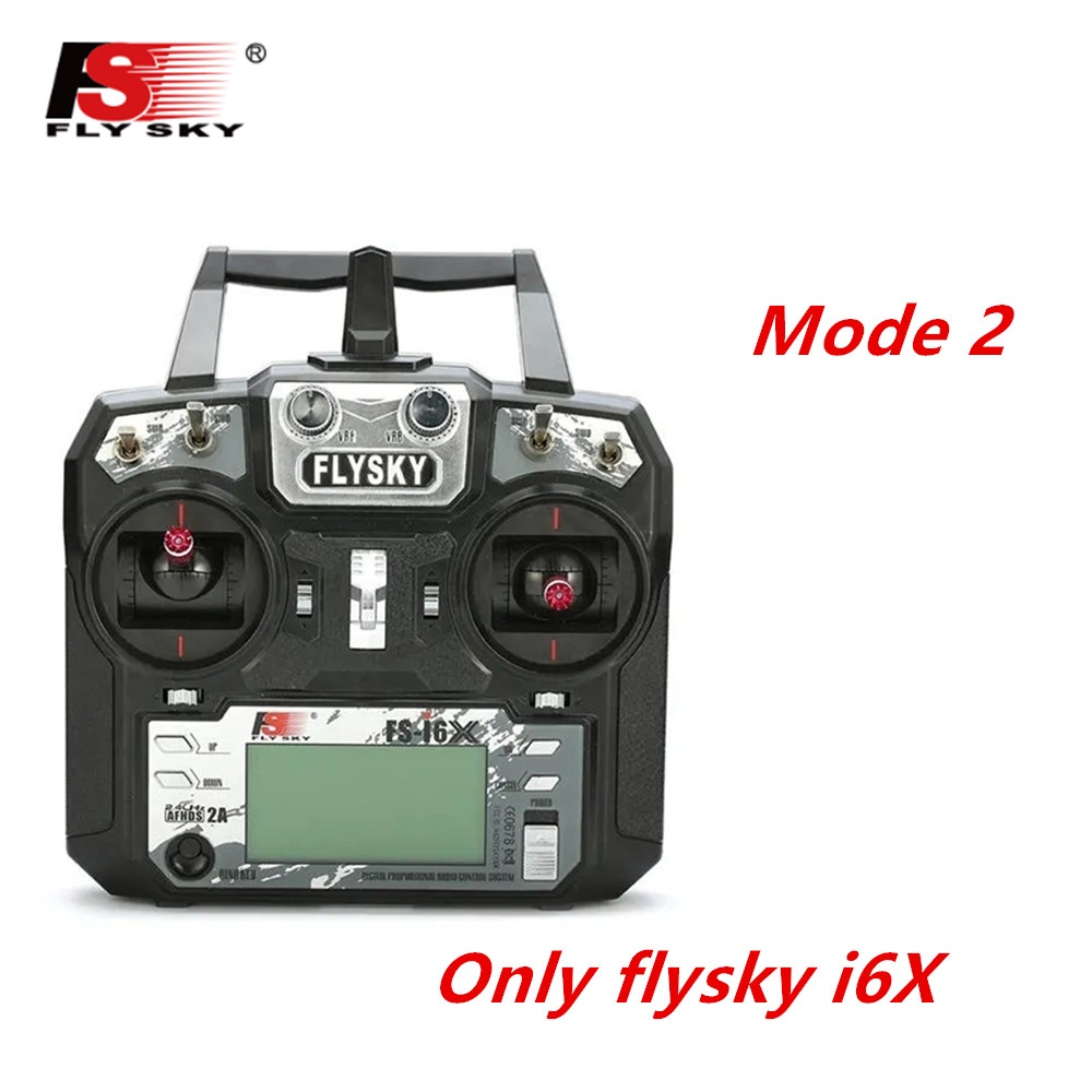 FLYSKY FS-i6X FS i6X 2.4GHz 10CH AFHDS 2A RC Transmitter X6B iA6B A8S iA10B iA6 Fli14+ Receiver for FPV Racing Drone Left hand single contro