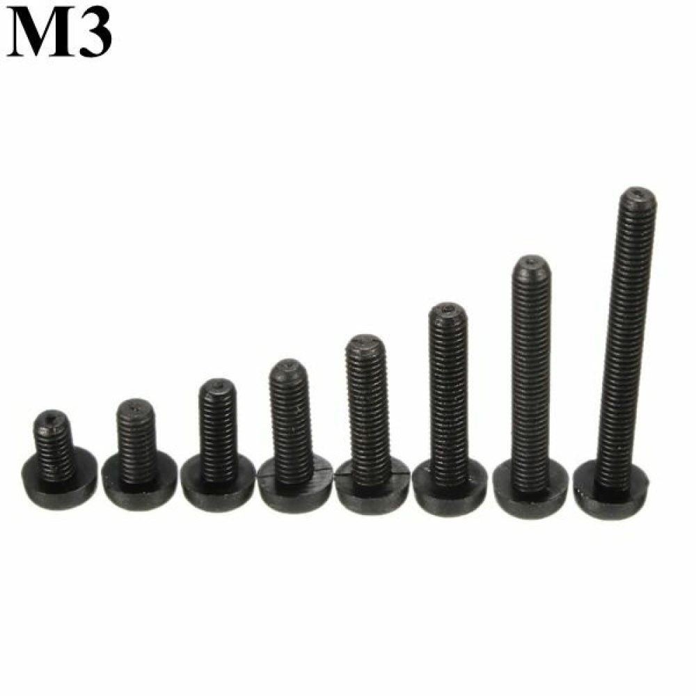 Suleve M3NP1 50Pcs M3 Nylon Screw Bolt Black Round Phillips Screw Nut Nylon PCB Standoff Assortment 5-25mm - 10mm - Image 2