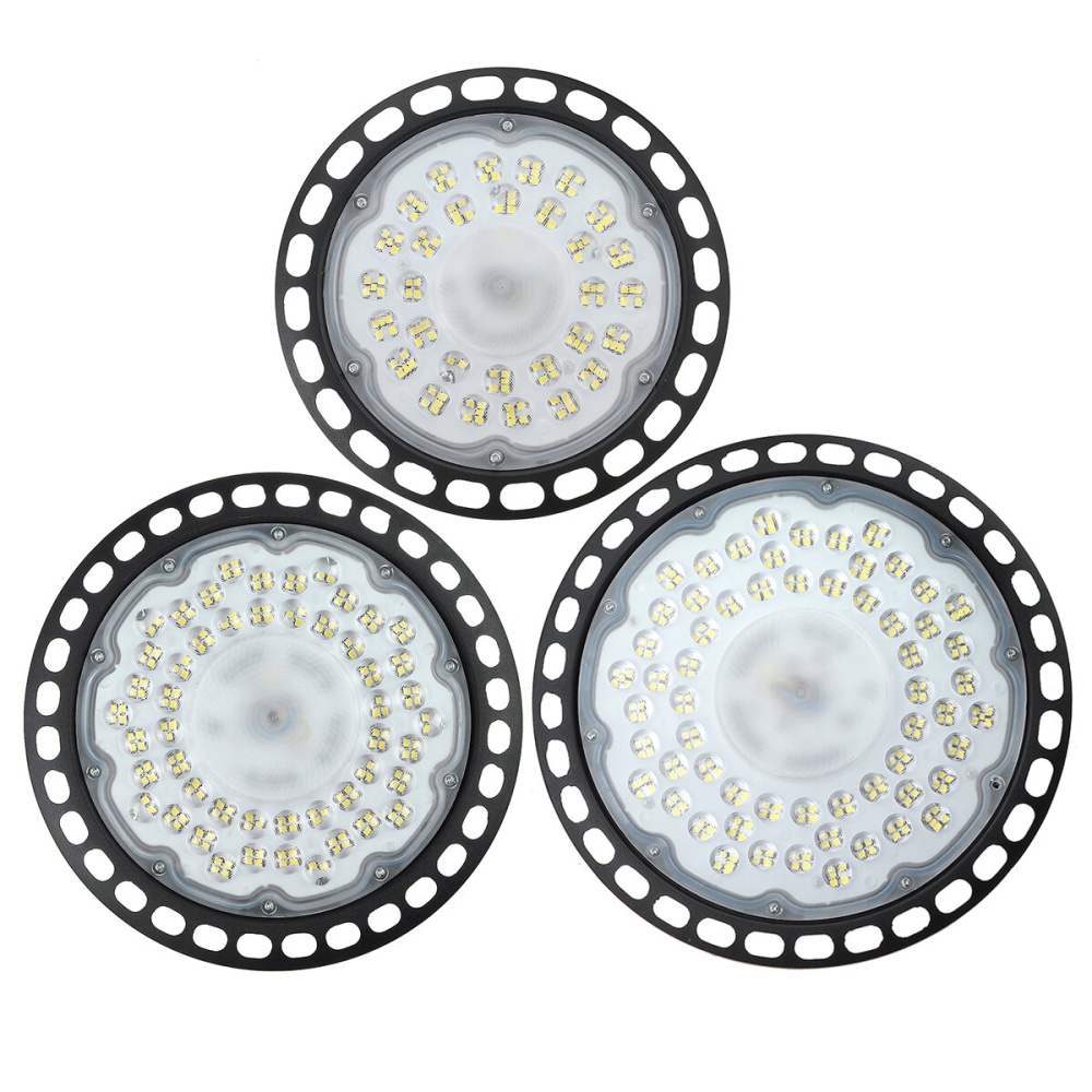 180-260V LED Lights 200W 300W 500W UFO Industrial Workshop Warehouse Factory Lamp - 144LED - Image 2