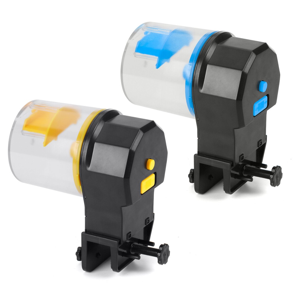 Adjustable Auto Fish Feeder Feeding Aquarium Tank Automatic Food Dispenser Timer - Yellow