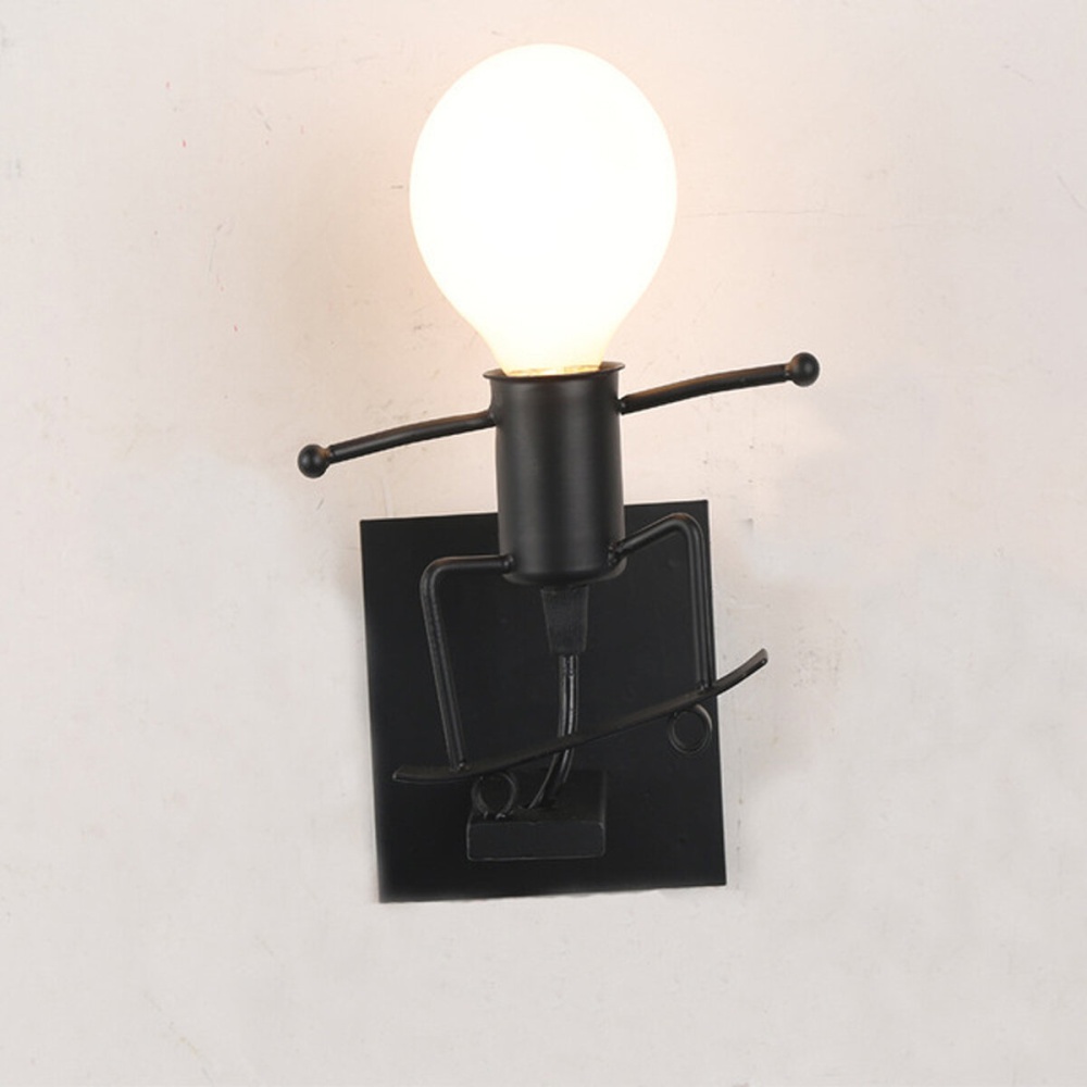 220V E27 Wall Iron LED Sconce Light Lamp Creative Design Living room Bedroom - White - Image 2