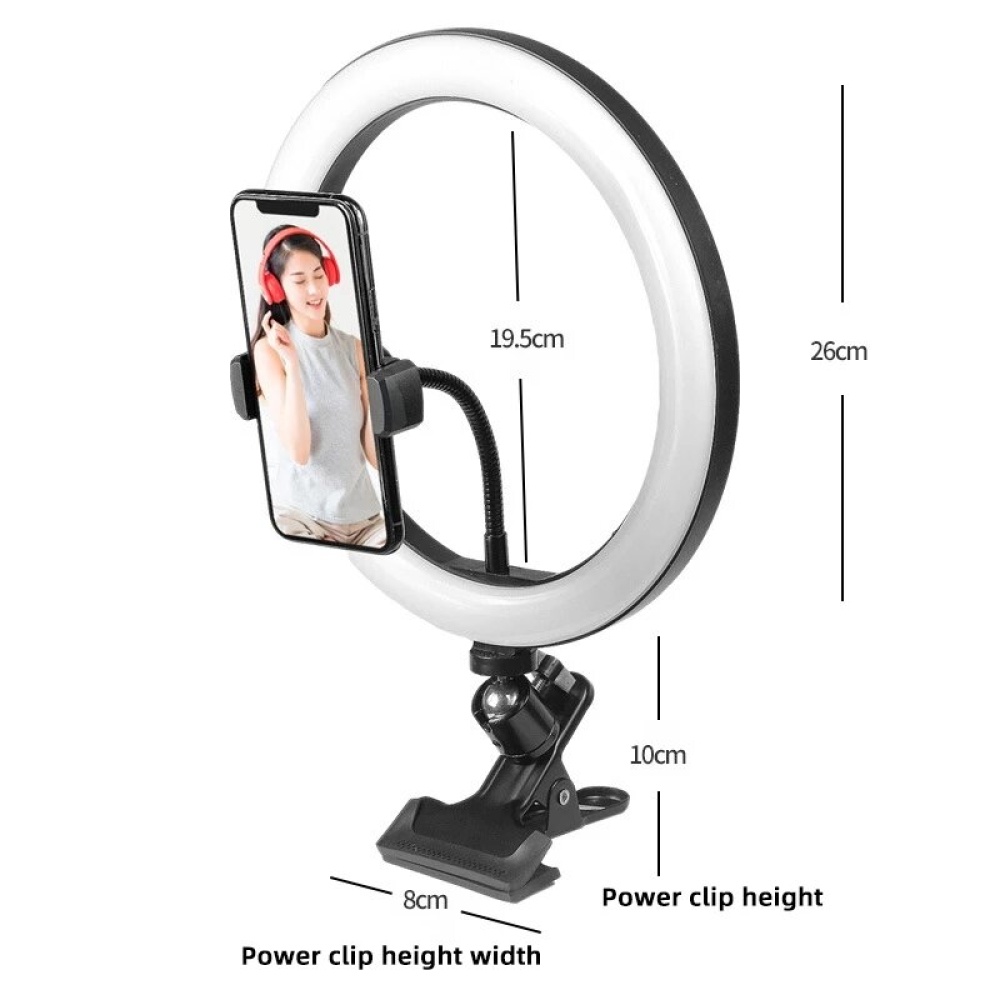 Fill Light 10 Inch LED Ring Light Selfie Lighting Beauty Desktop Phone Holder for Live Broadcast - 16cm Fill light - Image 2