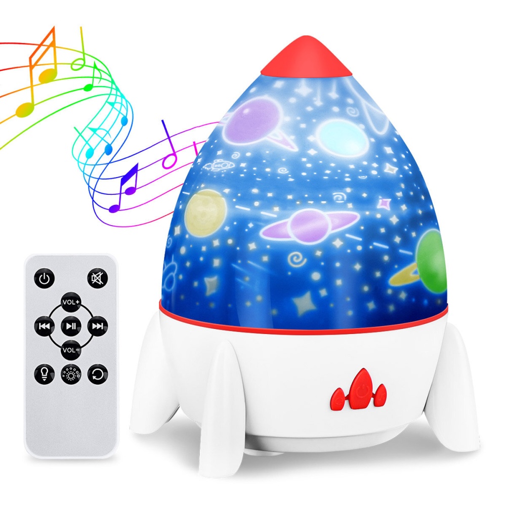 Elfeland Rocket Bluetooth Music Projection Lamp Rotatable Starry Sky Lamp 1800mAh Button/Remote Control With Timing Function - Image 2