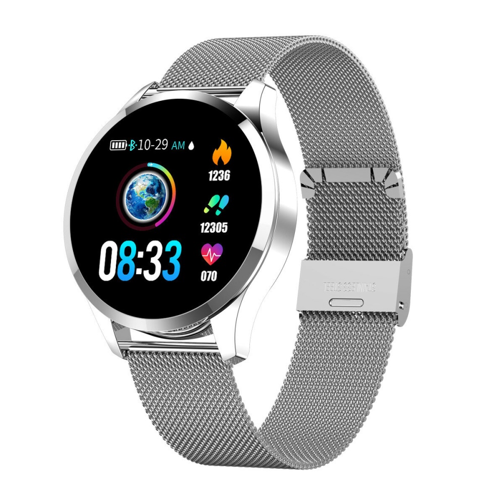 Newwear Q9 1.2inch IPS Full Touch Screen Heart Rate Blood Pressure Monitor Physiological Reminder 230mAh Sports Smart Watch - Silver - Image 2