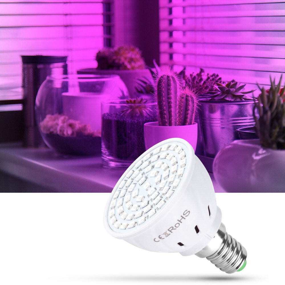 LED Phyto Lamps Full Spectrum Grow Light LED Bulbs Seedling LED Plant Growing Lamp Support E14 E27 for Greenhouse Planting - E27&48Beads - Image 2