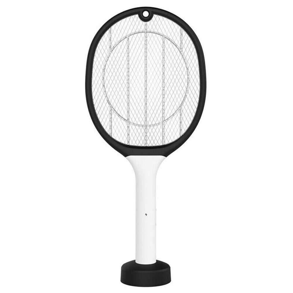 2 in 1 Electric Mosquito Insect Racket Killer with UV Lamp USB Charging 1200mAh Battery Life - White - Image 2