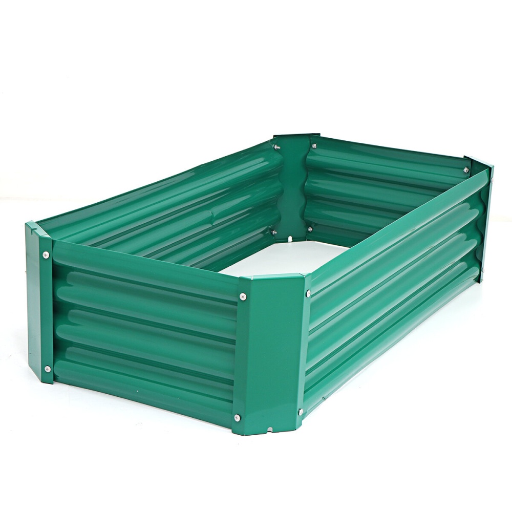 Steel Growing Raised Garden Bed Square Garden Yard Flower Vegetable Plant Flower Planting Planter Pot - Image 2