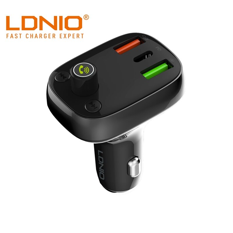 LDNIO C704Q USB Car Charger bluetooth FM Transmitter MP3 Player USB-C PD QC4+ Fast Charging For iPhone 12 XS 11Pro Mi10 POCO X3 OnePlus 8Pro S20+ Not - Image 2