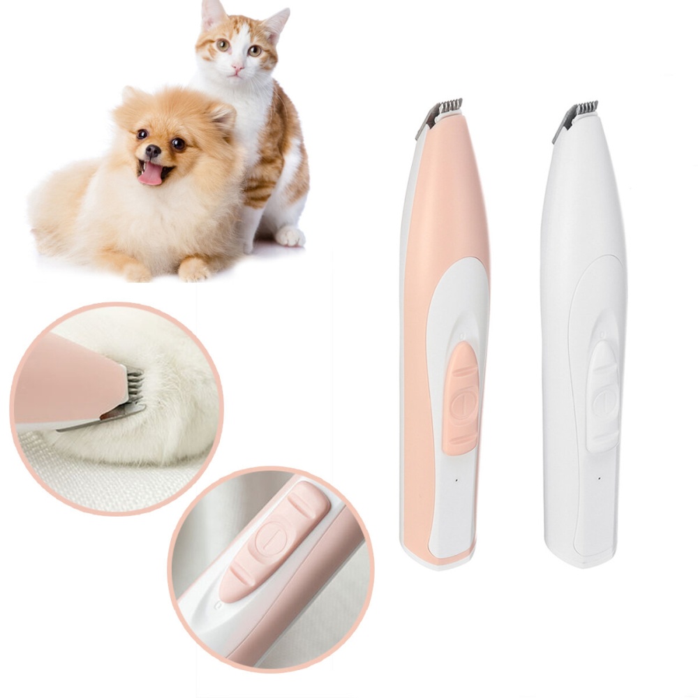 USB Rechargeable Electric Pet Nail Hair Trimmer Grinder Cat&Dog Grooming Tool Electrical Shearing Cutter - White