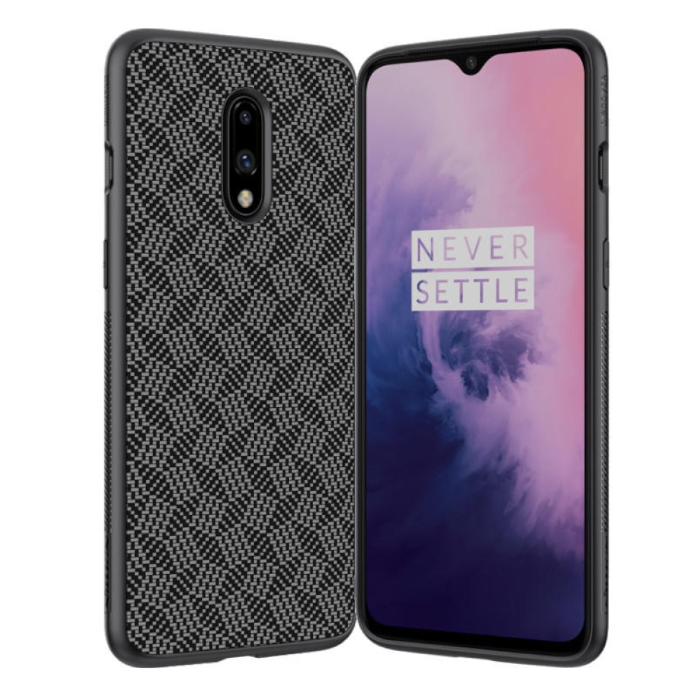 NILLKIN Synthetic Fiber Plaid Anti-fingerprint Anti-Scratch Protective Case for OnePlus 7 - Image 2