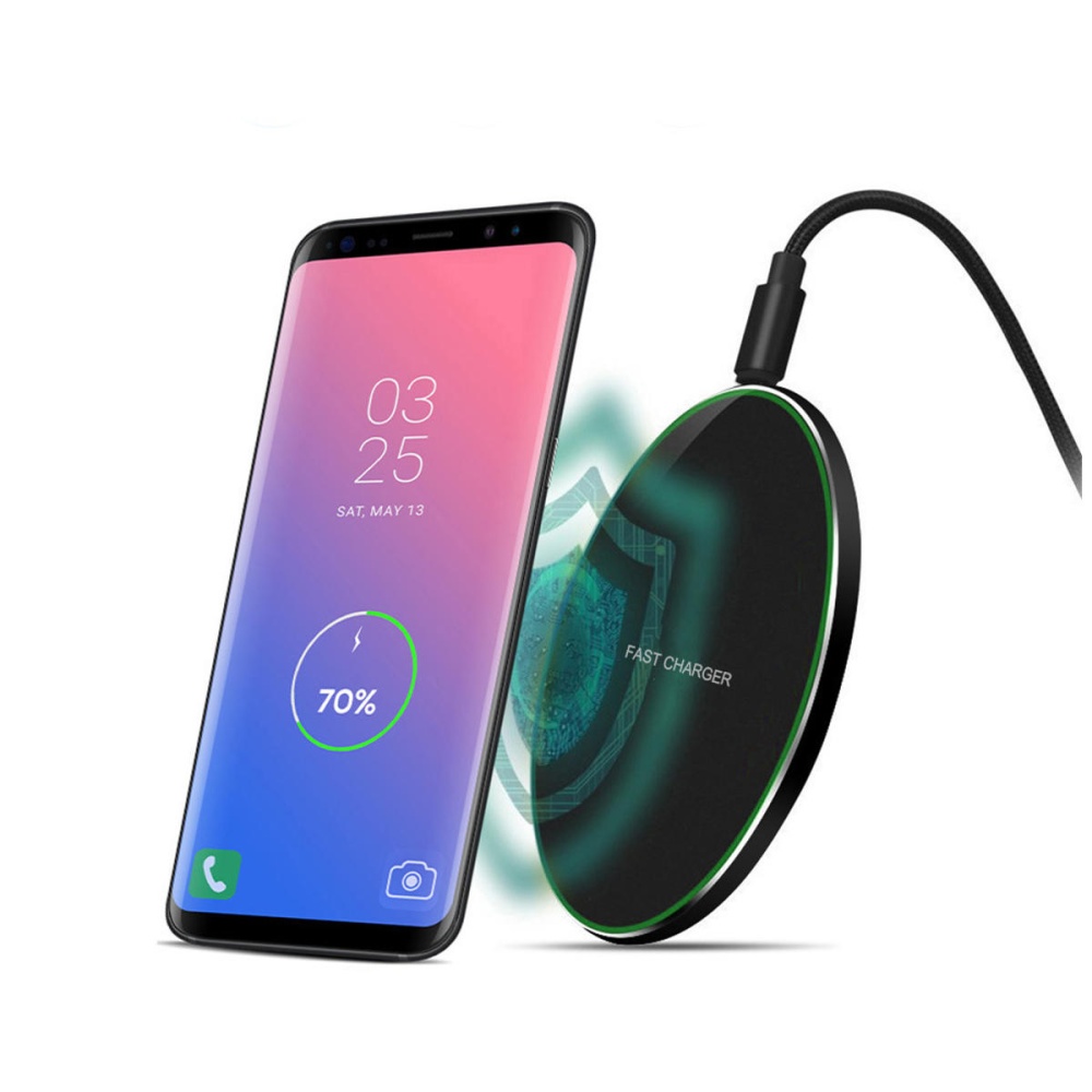 15W Qi Wireless Fast Charger Charging Bracket Pad Mat For iPhone 10 Pro Xiaomi 10 Pro - Black - Image 2