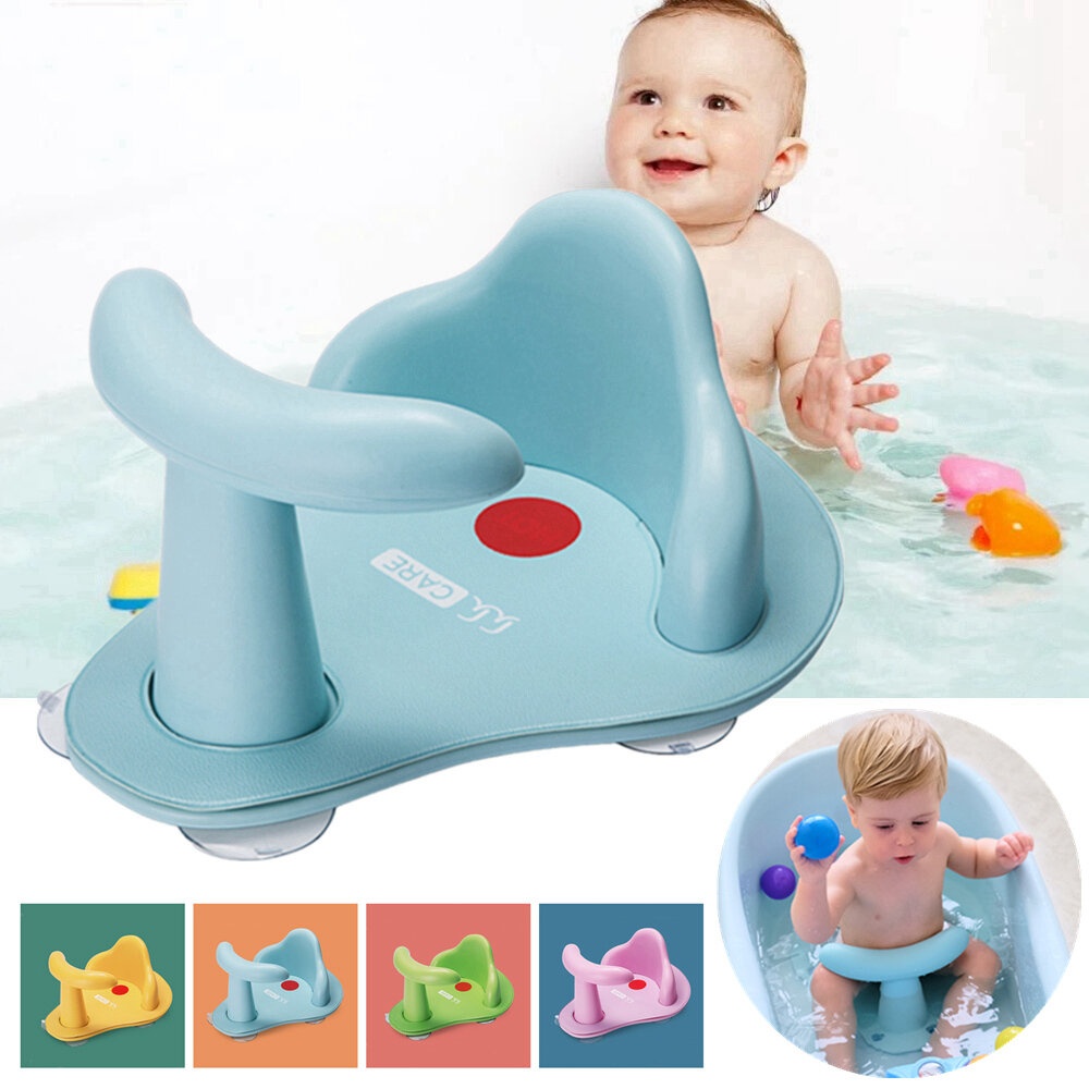 Foldable Support Baby Bath Chair Safety Anti-slip Seat Bathtub Shower - Yellow