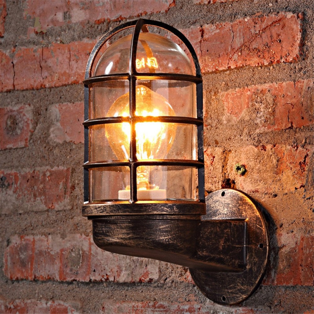 Vintage Industrial Unique Wall Lamp Iron Rustic Copper Steampunk Lamp Sconce - Image 2