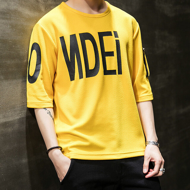 Men T-shirt Loose Short-sleeved Tide Youth Casual Shirts - 3XL White