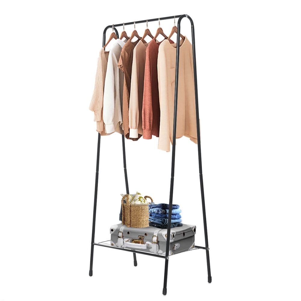 Multi-function Triangle Coat Rack Bedroom Hanging Clothes Storage Rack Floor Standing Clothes Home Bedroom Furniture - Black 1 - Image 2