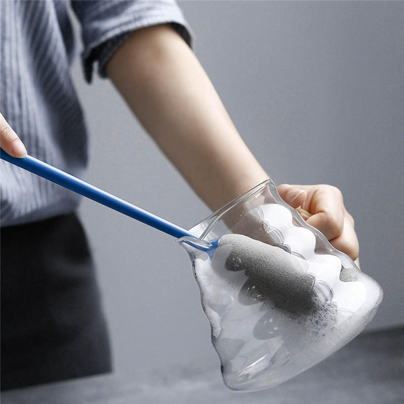 KIS SKISS FISH 3PCS Sponge Cup Brush Long Handle Replaceable Kitchen Cleaning Brushes - Image 2