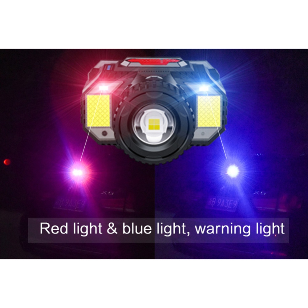 Led Headlamp USB Rechargeable Outdoor Zoom Sensor Strong Light Flashlight for Camping Adventure T009 Yellow Ligh - Image 3