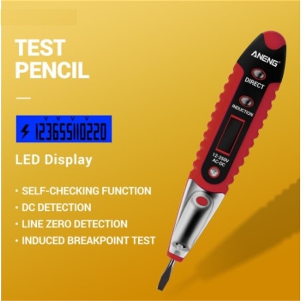 Electrician Electric Tester VD700 Digital Display With Led Lighting Multi-function Safety Induction Tool yellow (no battery) - Image 3