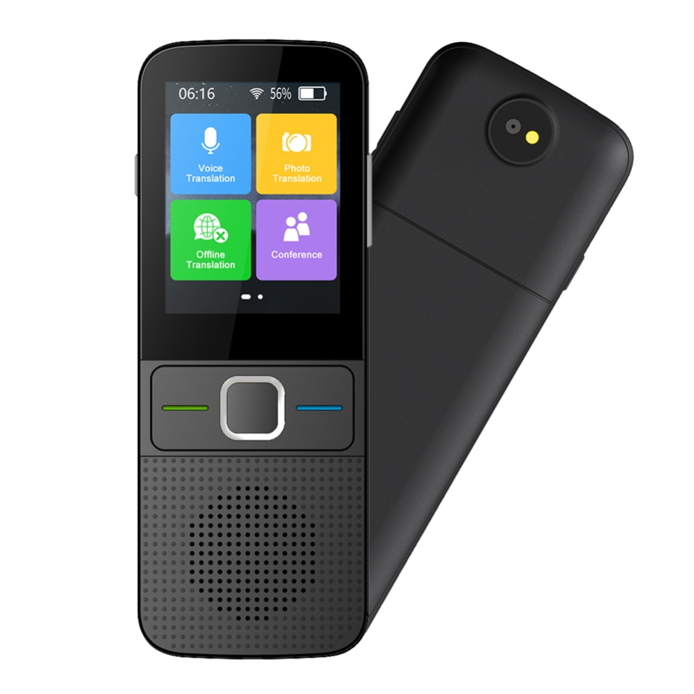 T10 Translator Intelligent Voice Camera Wifi Online 137 Languages Offline 12 Two-way Translation black