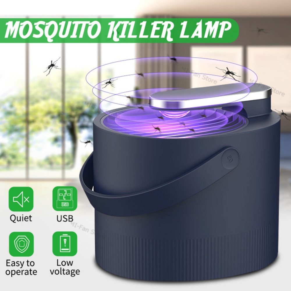 Mosquito Killer Lamp USB Electric Photocatalyst Repellent Insect Trap UV Smart Light - Blue - Image 2