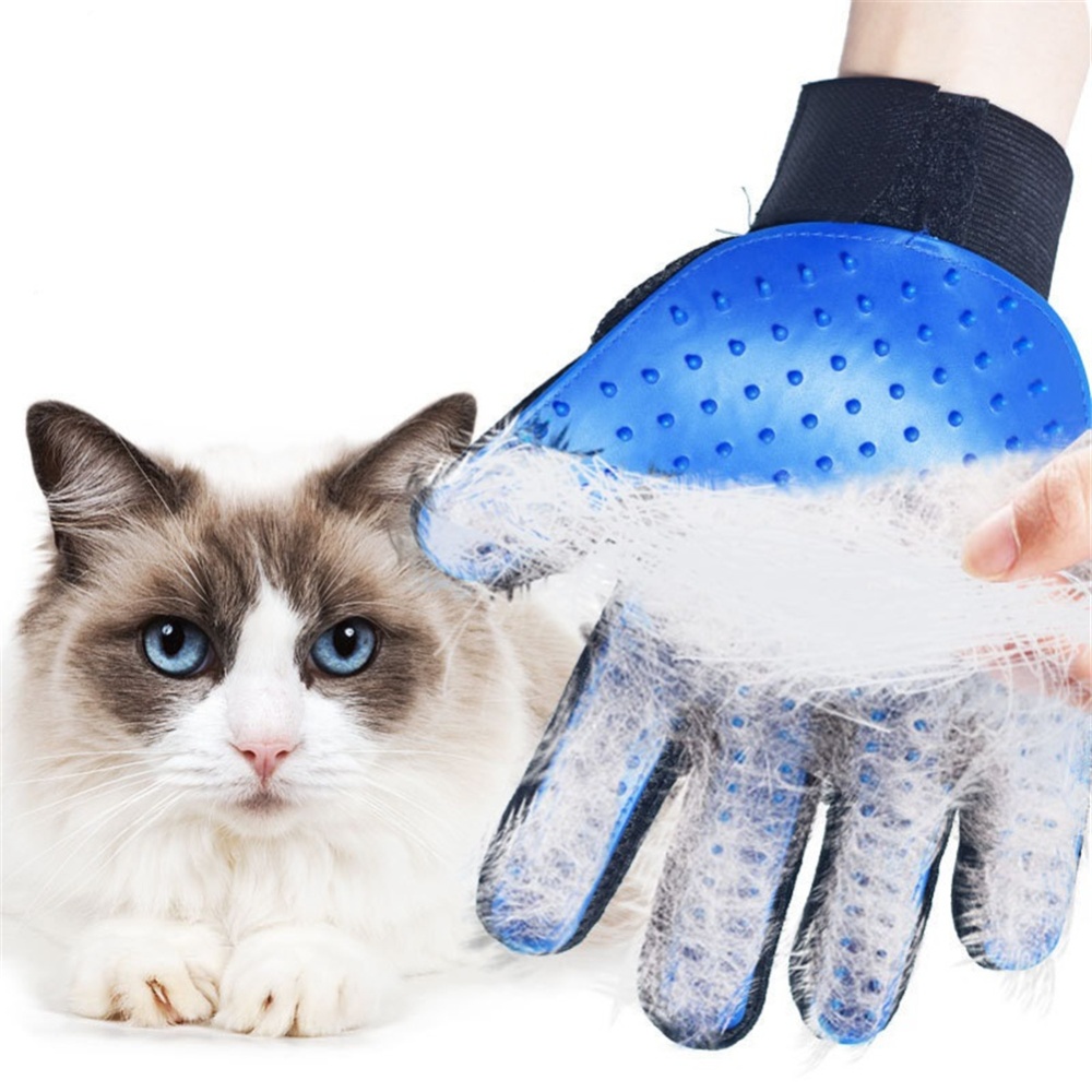 Pet Grooming Gloves Cat Hair Removal Brush Comb Supplies Left hand - Image 2