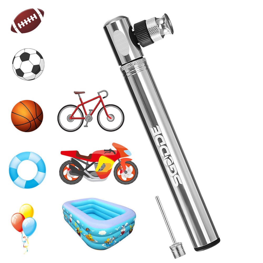 SGODDE 300 PSI Mini Bike Pump Fast Inflation High Pressure Multifunction Air Inflatior - Black - Image 2