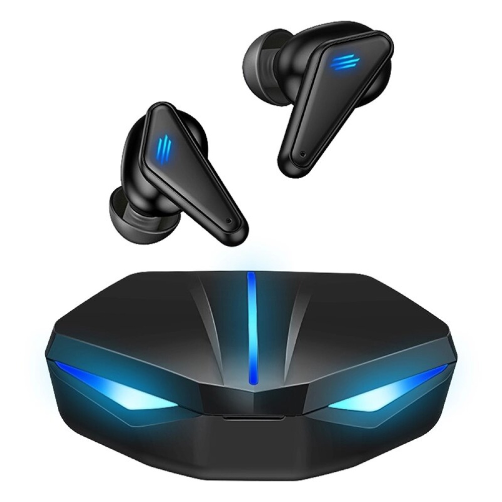 K55 TWS bluetooth 5.0 Earphones Stereo Sport Waterproof Gaming Headset Earbuds with Microphone - Black