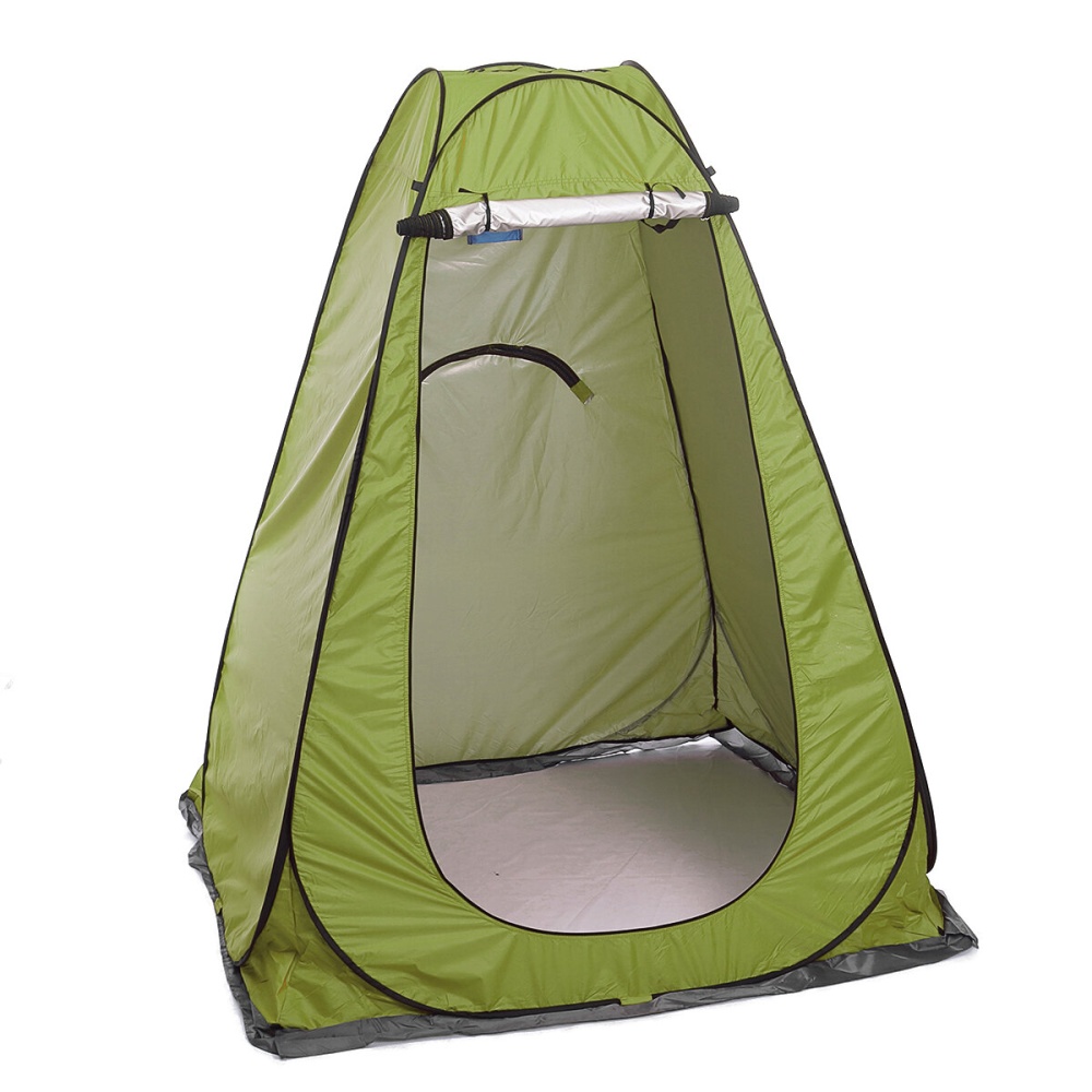 Portable Folding Shower Tent Shelter Outdoor Camping Tent Emergency Toilet Room - Green - Image 2