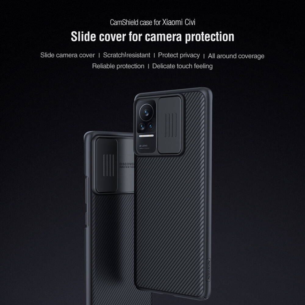 Nillkin for Xiaomi Mi CIVI Case Bumper with Lens Cover Shockproof Anti-Scratch TPU + PC Protective Case Non-Original - Blue - Image 2